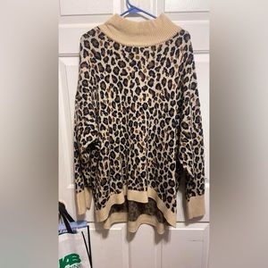 Cheetah Print Turtleneck